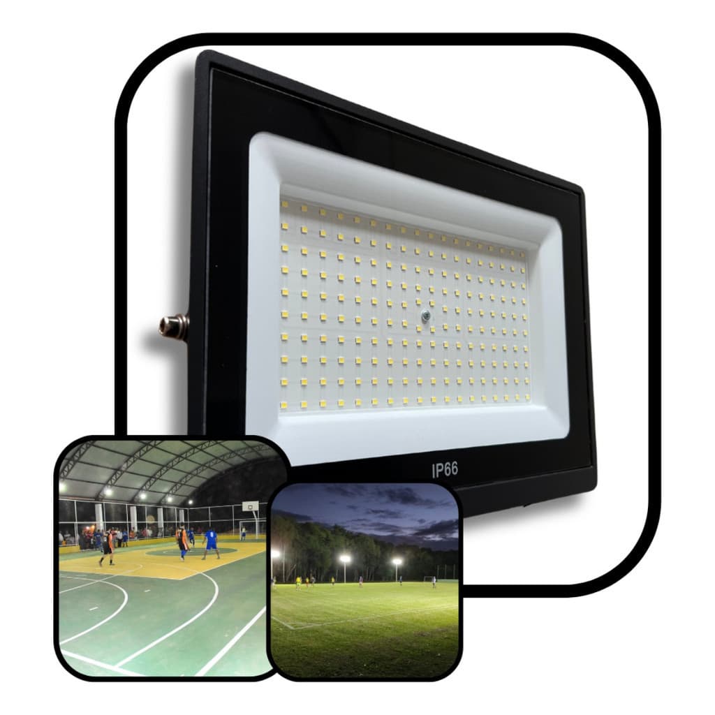 Refletor Led 800w Slim Bivolt Prova D'água 6500k Super Forte 110v/220v