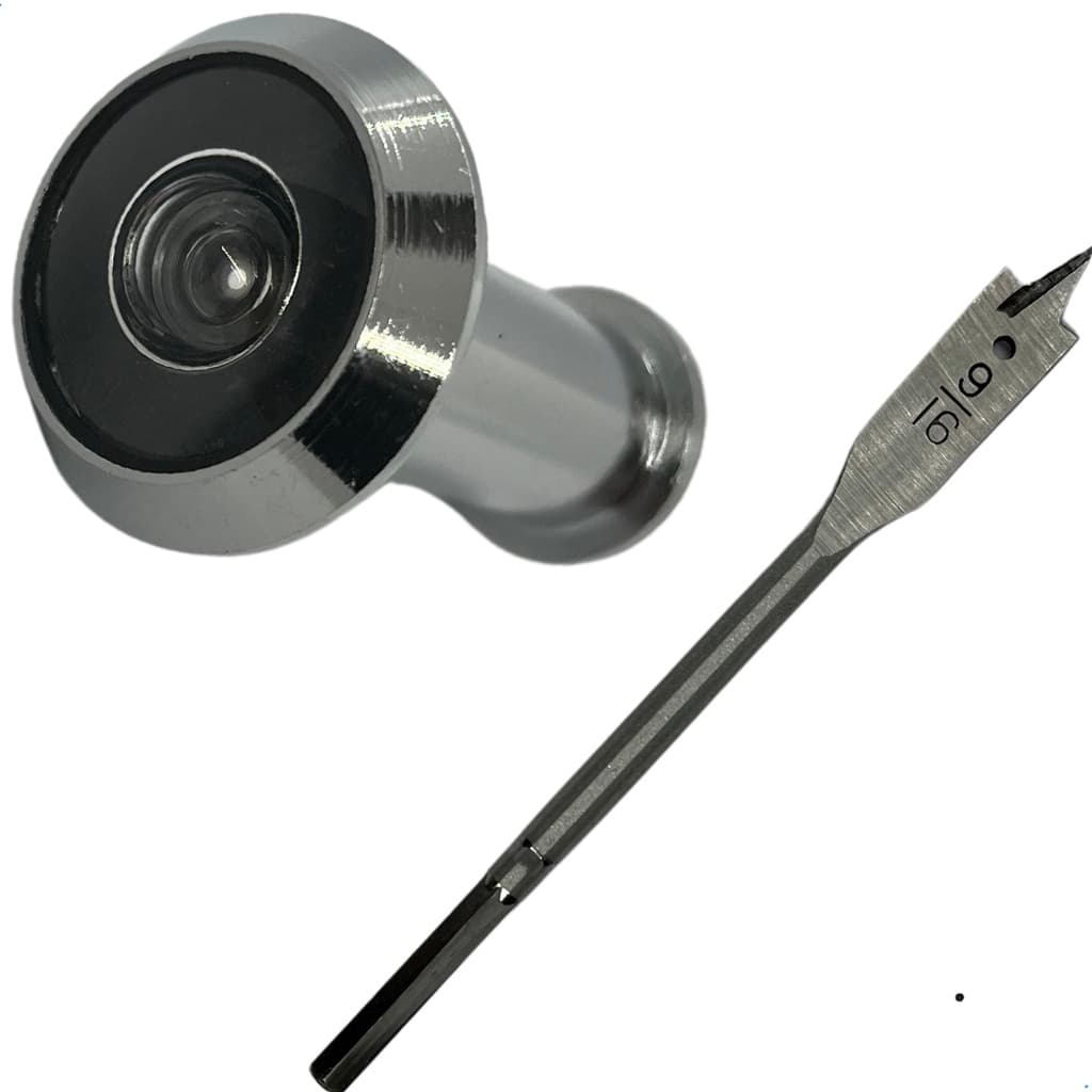 Olho Magico visor para Porta Madeira e Broca Chata para Instalação 32-55mm de espessura chave 9/16