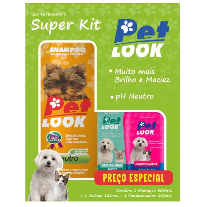 Kit Banho para Cachorro e Gato Pet Look