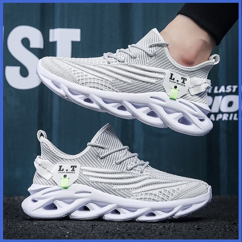 Sapatos Masculinos De Estoque Pronto Tênis De Corrida Respirável Absorção De Choque Plus Size Leve Antiderrapante