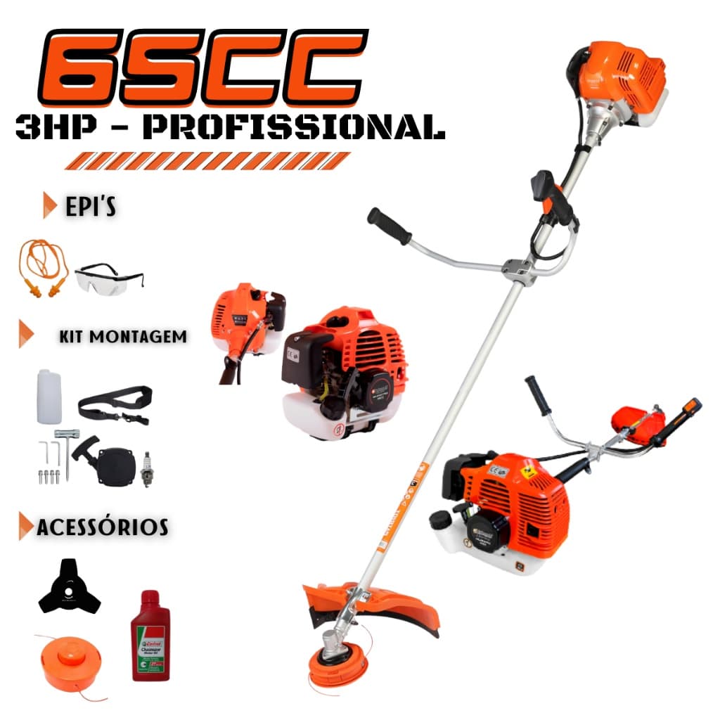 Roçadeira A Gasolina 8017h Nakan 75cc com EPI