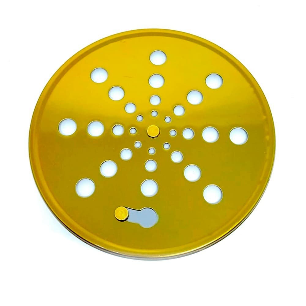 Tampa Ralo Inox Banheiro Redonda 10cm Dourada Anti Odor Anti Inseto Abre Fecha Inteligente