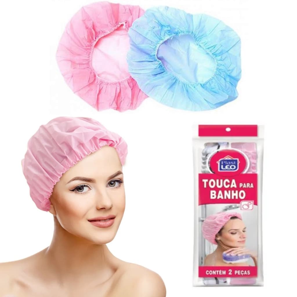 Touca de Banho Sanfonada 2, 4 ou 6 peças - Cores Sortidas - Plast Leo