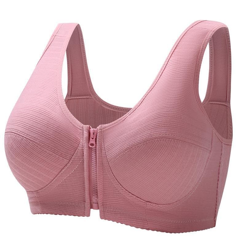 Soutien Frontal Com Zíper Plus Tamanho Bra Braço Absorvente De Suor Respirável Não-Aço