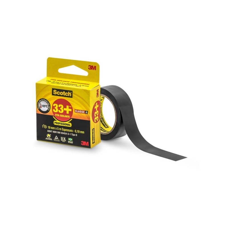 Fita Isolante 3M 33+ Scotch 19mm X 5m