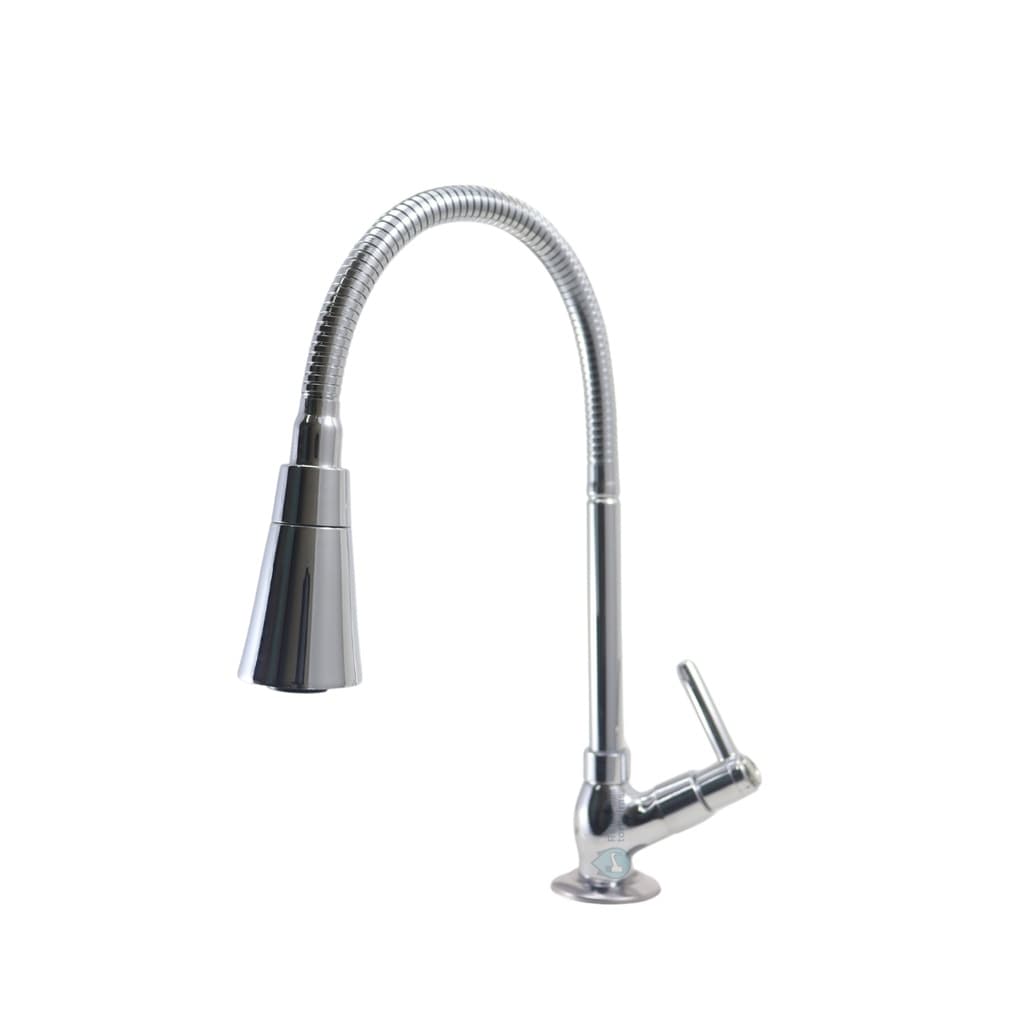 Torneira Gourmet Metal Inox Cônico Duplo Jato Pia Cozinha Mesa / Bancada Luxo C-51 Max