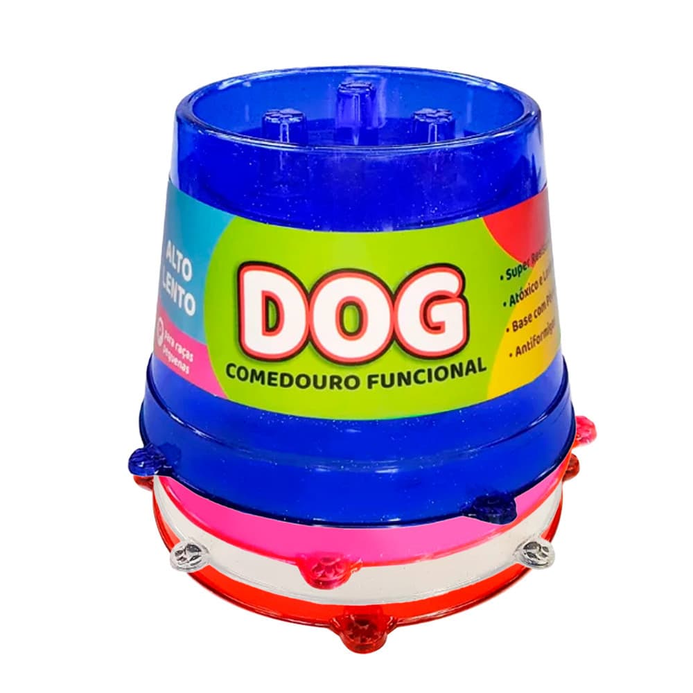 Comedouro Funcional Alto Lento Pet Toys 250ml