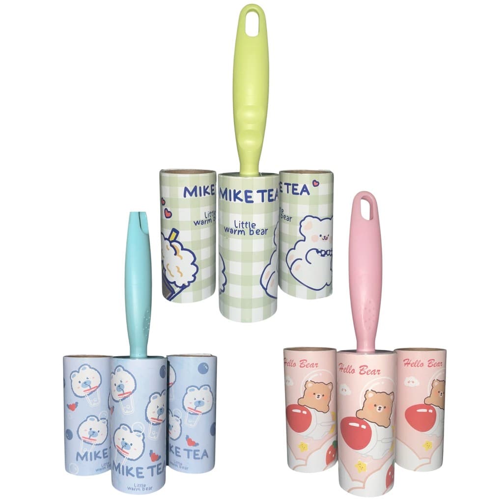Kit c/ 9 Rolo Adesivo Tira Pelo Fiapo Limpa Roupa Sofa Cama