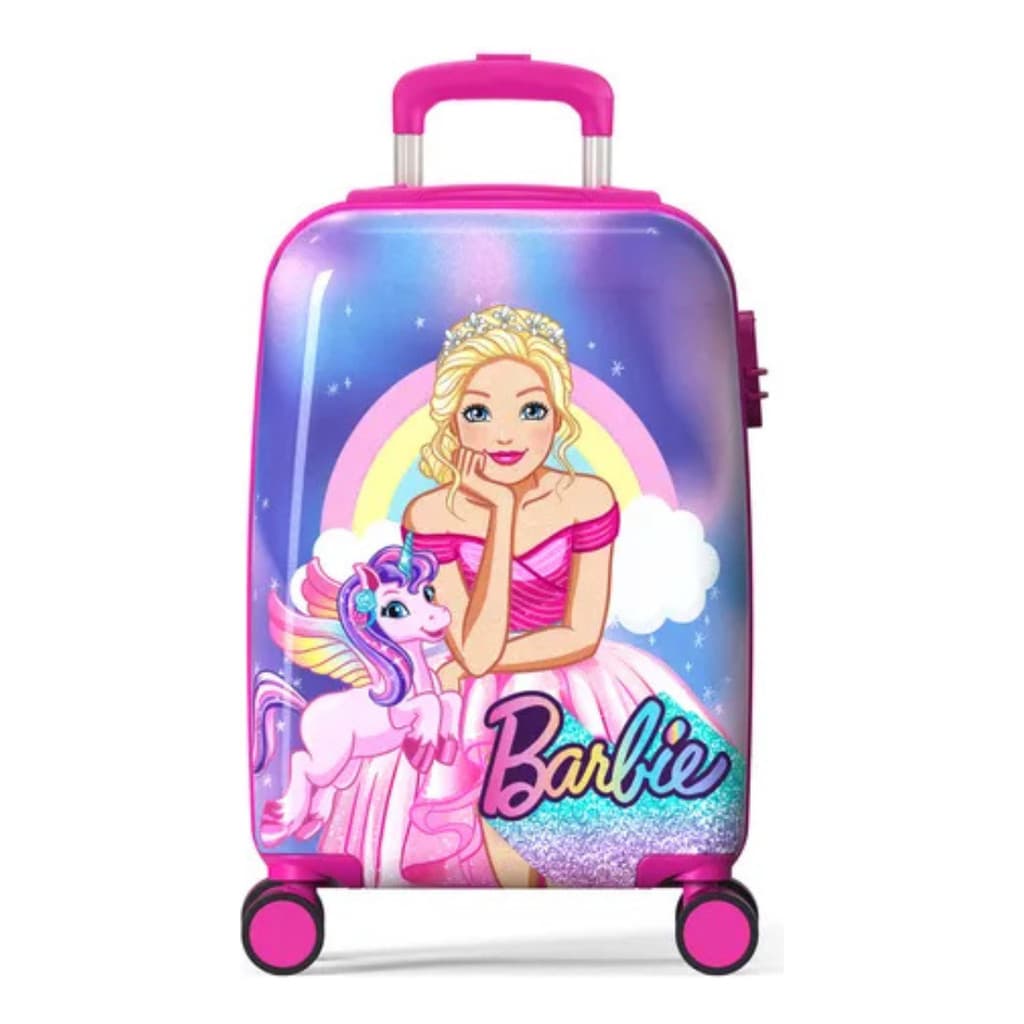 Mochila Rodinha Mala Escolar Barbie Unicornio Princesa