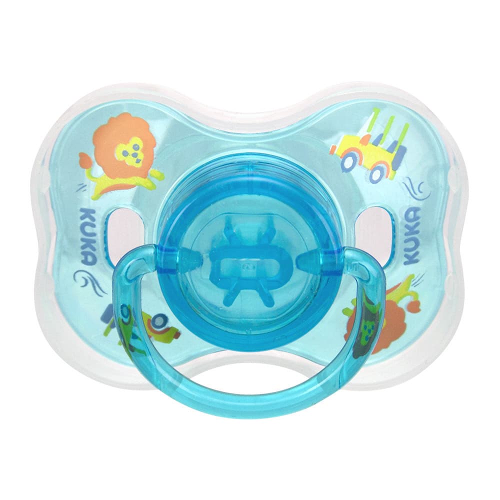 Chupeta Kuka Bico De Silicone Azul Fase 2