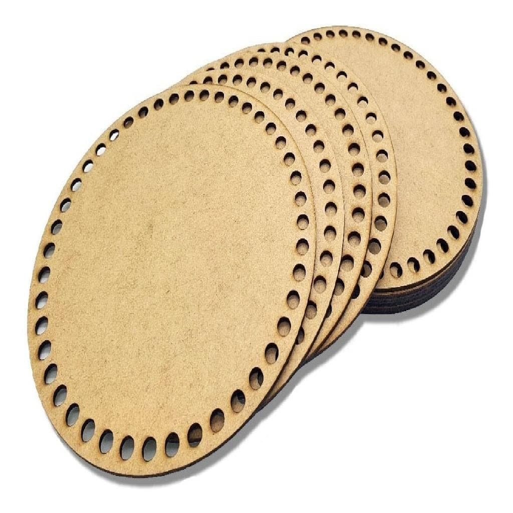 15 Bases Mdf Para Crochê Cestos Fio De Malha 25cm