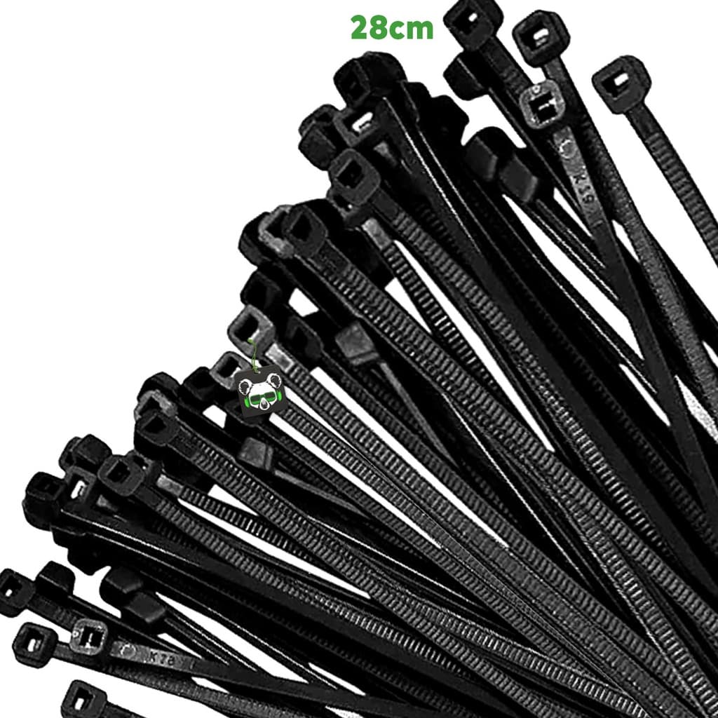 200 Uni. Cinta Abraçadeira Enforca Gato Nylon 28cm X 4,8mm
