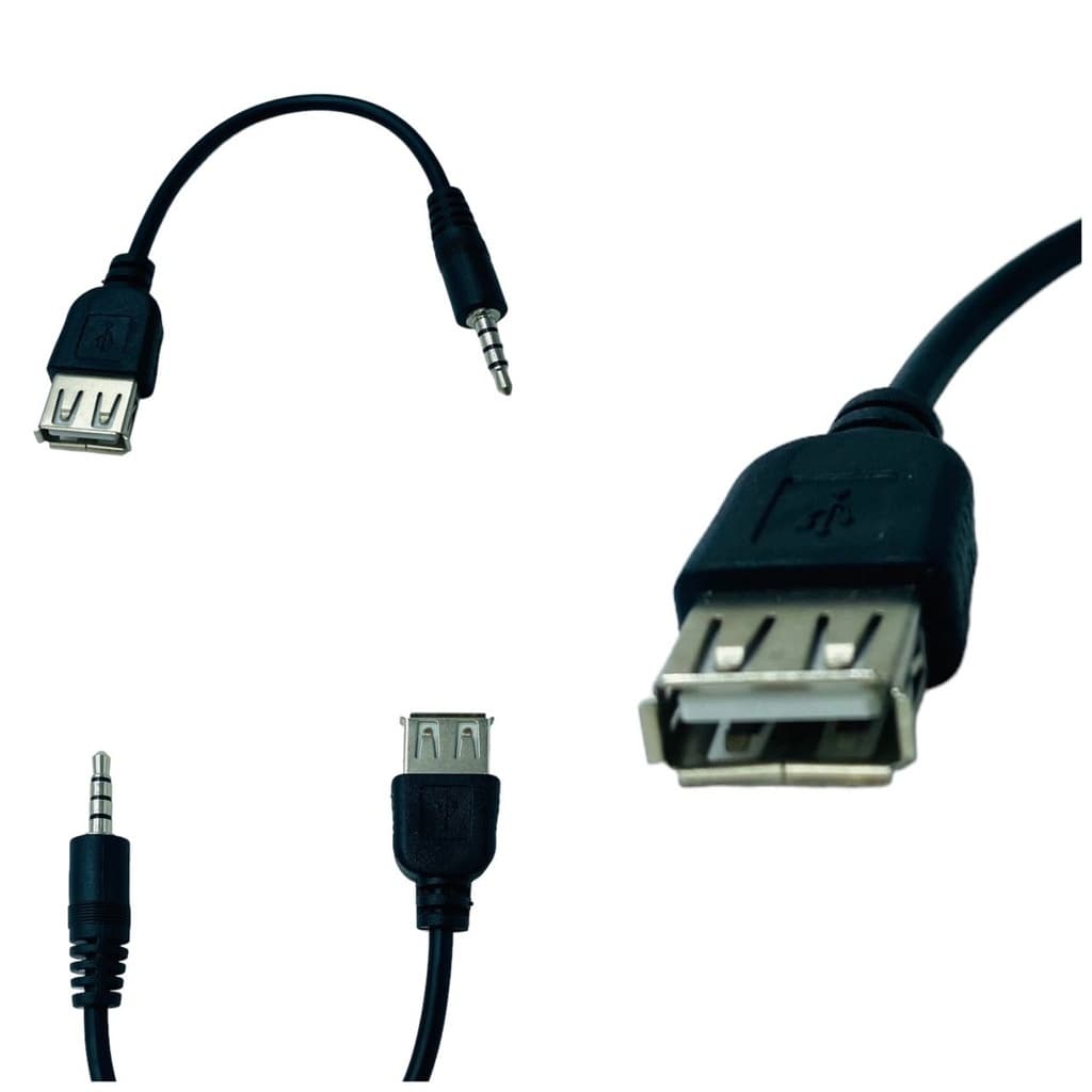 Cabo Adaptador P2 macho X Usb Femea Automotivo Mp3mp4 Auxiliar