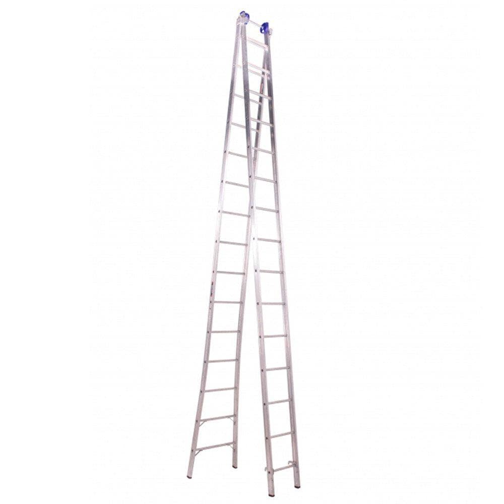 Escada Extensiva 4x1 e 2x15 Degraus Alumínio Suporta 120kg Antiderrapante - Real Escadas