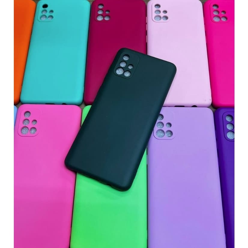 Case Capa Capinha A51 Samsung Galaxy Silicone Aveludado Proteção de Câmera