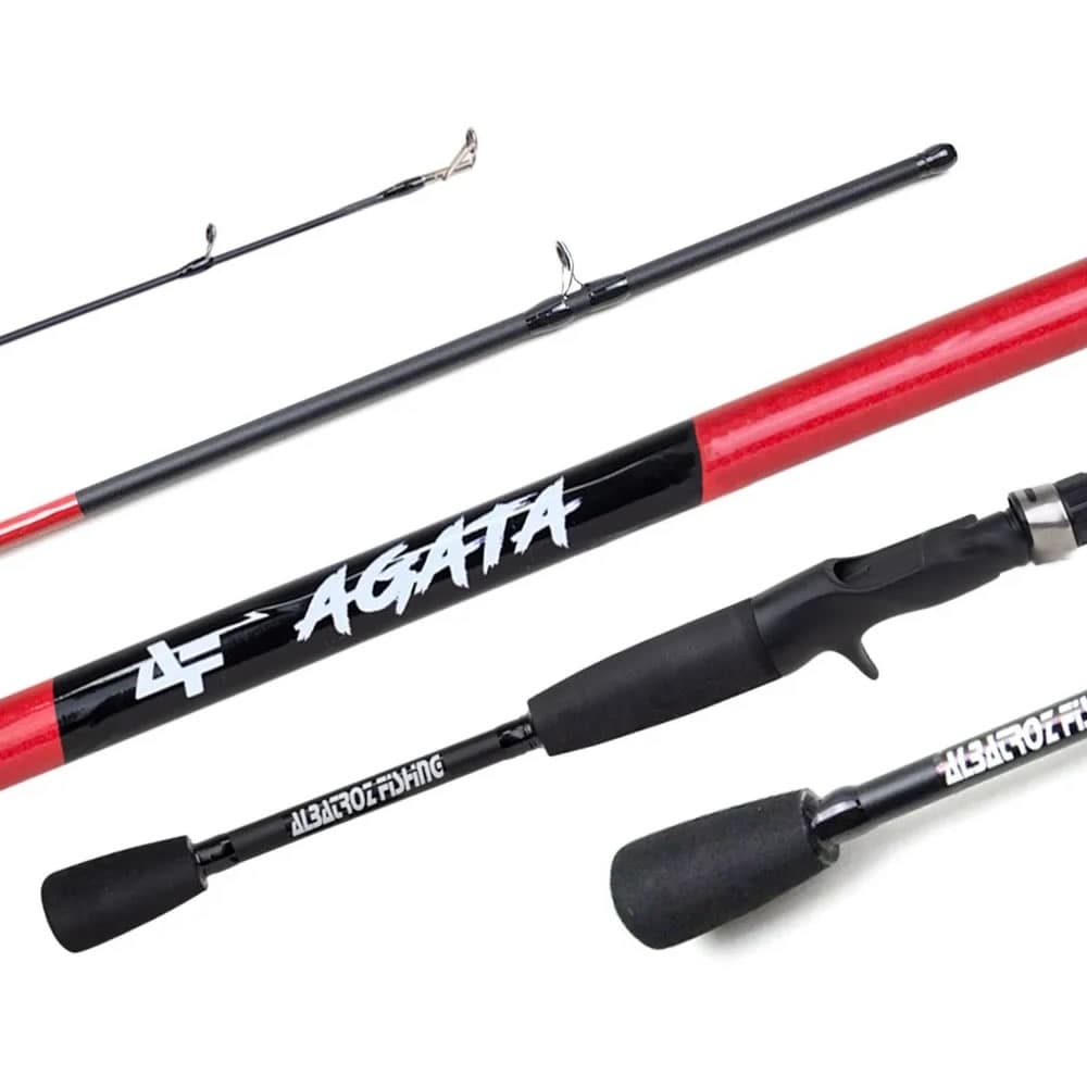 Vara Pesca Carretilha Agata Albatroz Carbono 17lbs - 2Partes