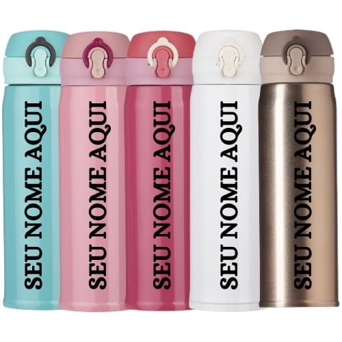17 Garrafa Térmica Inox 400ml. - Personalizada.