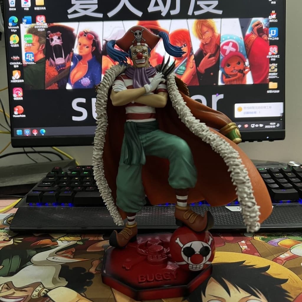 Estoque pronto One Piece GK Novos Quatro Imperadores Palhaço Bucky GPS King Shichibukai Série de Ressonância Figura Mode