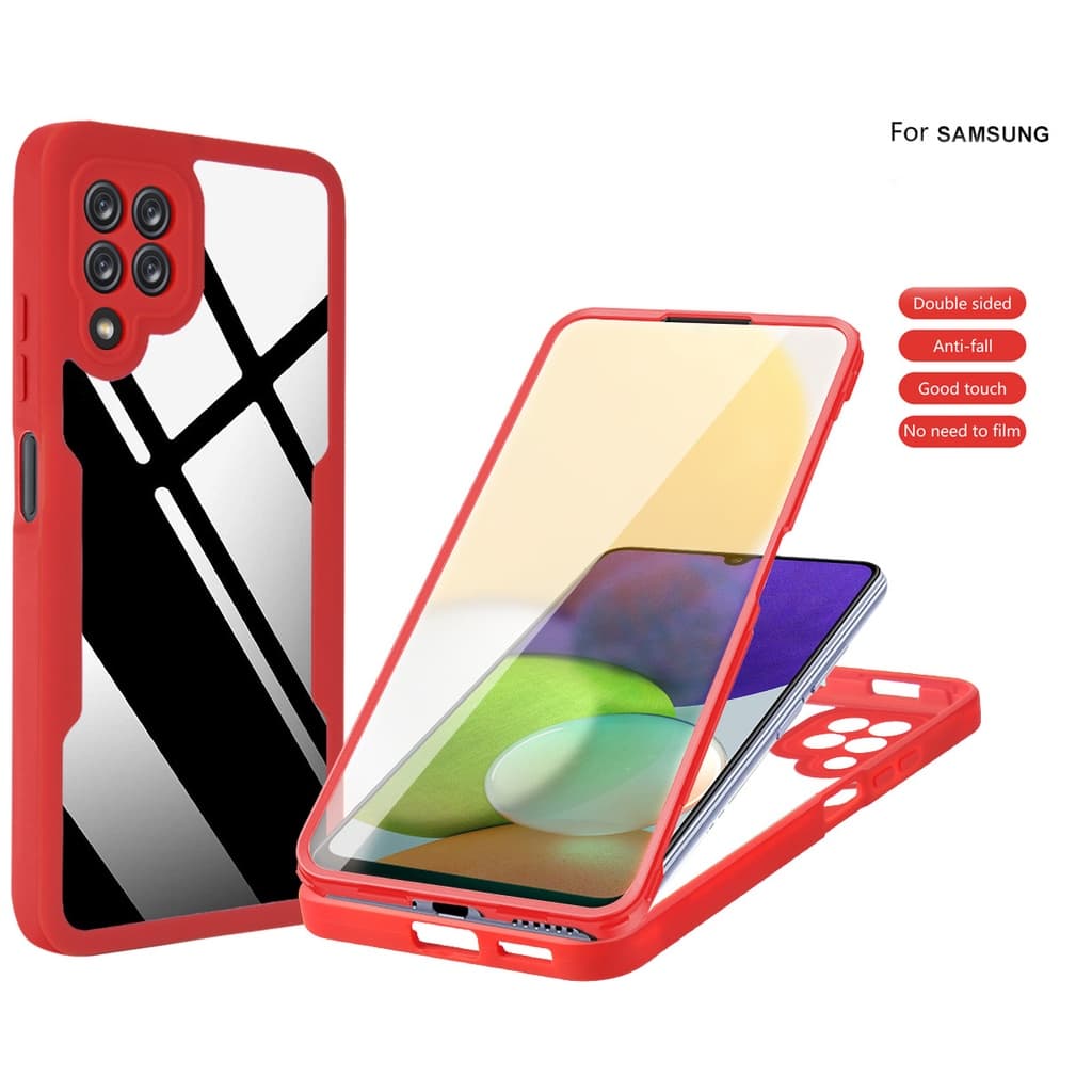 Capa De 360 De Transparente Para Samsung Galaxy A12 A13 A14 A15 A10S 4G 5G PC Silicone À Prova De Choque Celular