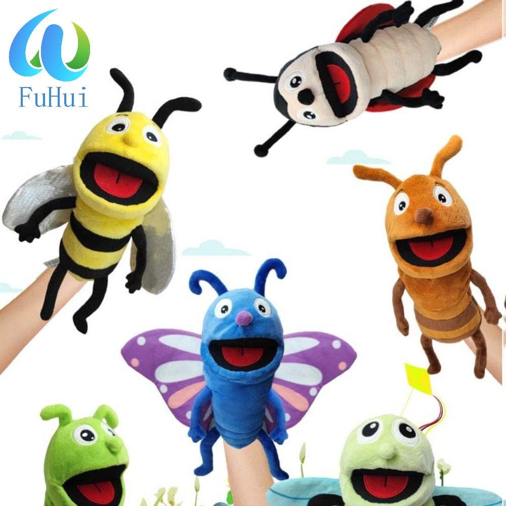 Fantoche De Mão De Libélulas De Pelúcia FUHUI , Abelhas Animal Inseto , Desenho Animado