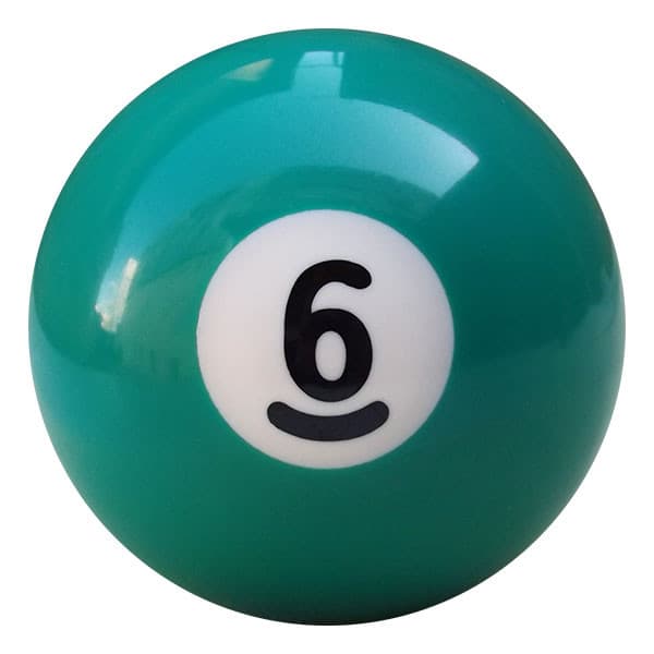 Bola de Bilhar Avulsa Numerada 50 mm Nº 06 Verde