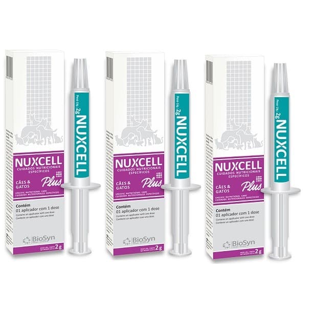 Kit 3 Nuxcell Plus Imunidade Suplemento Vitamínico Biosyn 2g