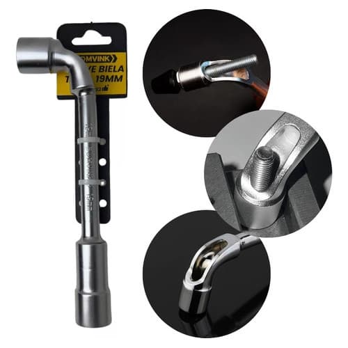 Chave Biela Tipo L De 19mm Vazada Com Furo Passante