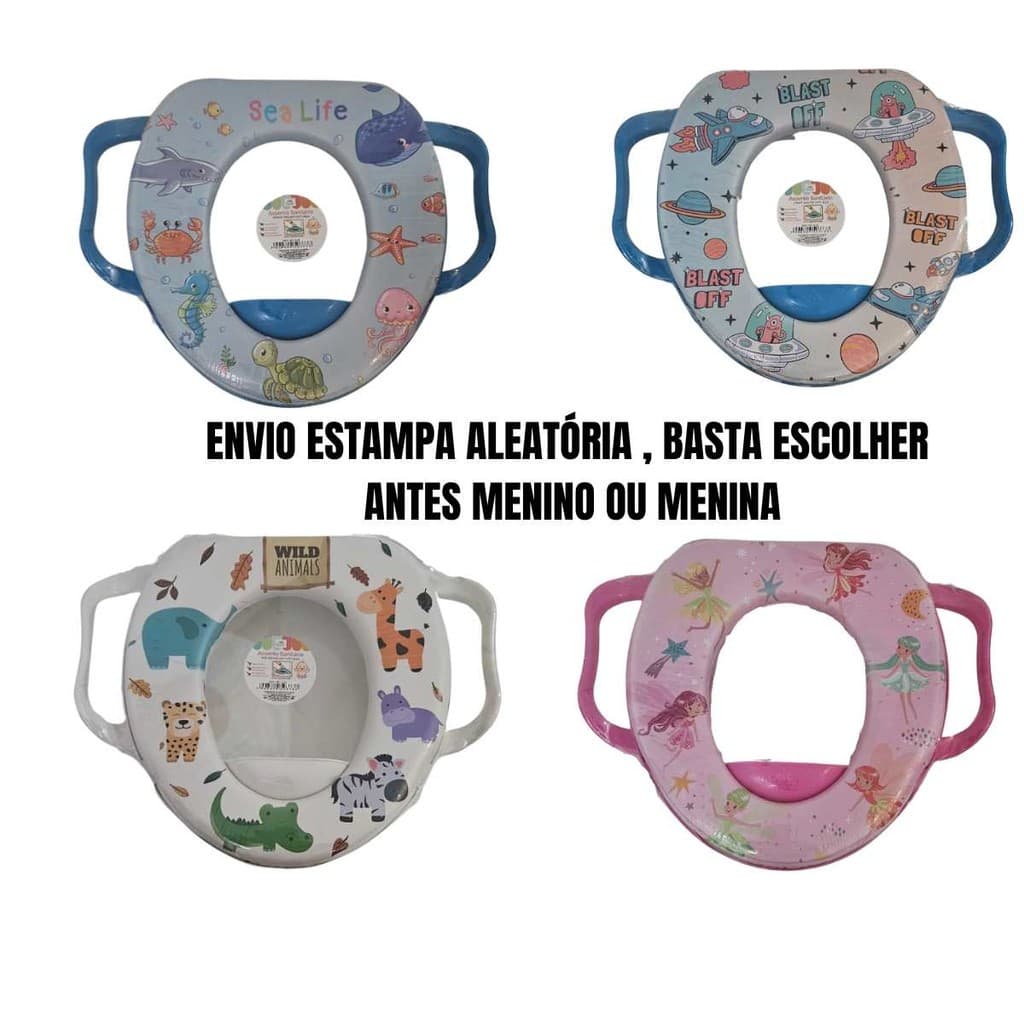 Assento Redutor Vaso Sanitário Infantil Almofadado Macio