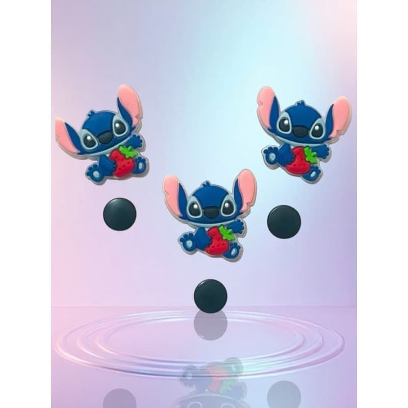 Kit Charm Pin Babuche Fofo Stitch Moranguinho 3 und