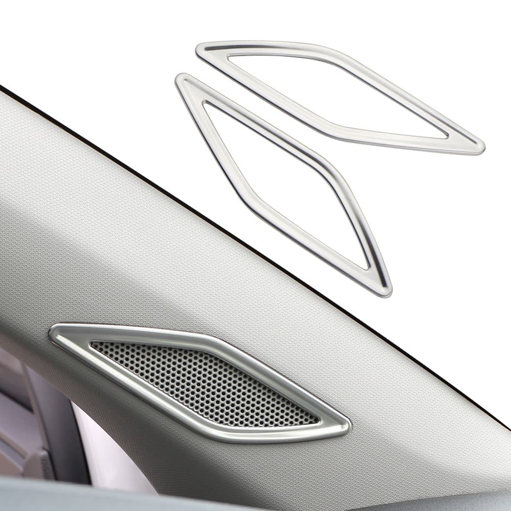 Para VW T-Cross 2018-2023 Coluna Dianteira Do Carro De Aço Inoxidável Som Decoração Painel Capa Guarnição Acessórios Aut