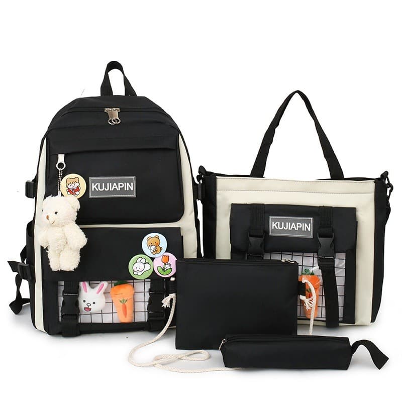 ⚽ Aislinn Corra e compre! Mochila unissex com 4 peças a preço especial! Mochilas para alunos do ensino fundamental e méd