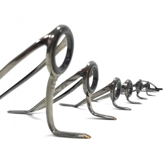Kit com 7 peças Guia Passador Ponteira para Reparo Vara de Pesca Tipo Low Ride 9KM