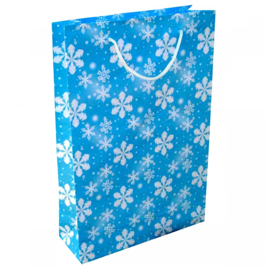 Sacolas De Papel Flocos de Neve Frozen 25x17x6cm 10u a 50u Para Lembrancinha De Aniversário Surpresa Presente Bolsa