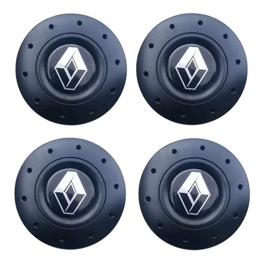 Jogo Calota Central Mod Amarok Roda Kangoo Clio Sandero Logan Renault Aro 14 15