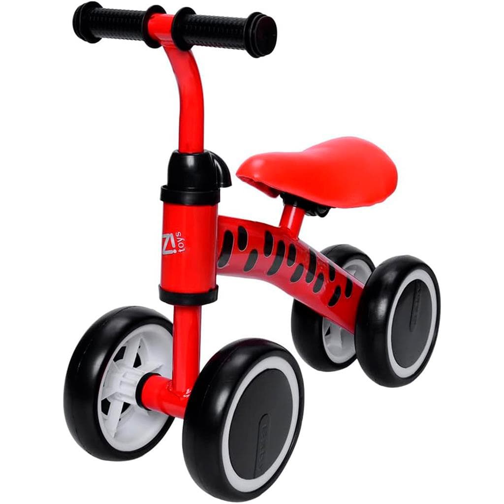 Bicicleta Andador Vermelho De 3 Rodas Para Bebes Infantil De Equilibrio Seguro Aprendizado Para Criancas Resistente Estimula Coordenacao - Zippy Toys
