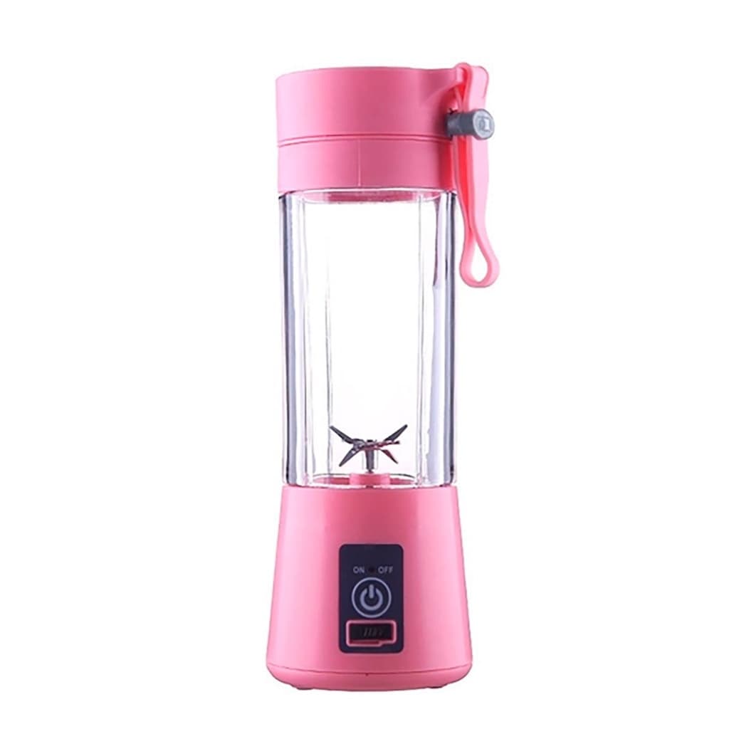 Liquidificador Portátil 390Ml Usb Para Shake Vitaminas Rosa