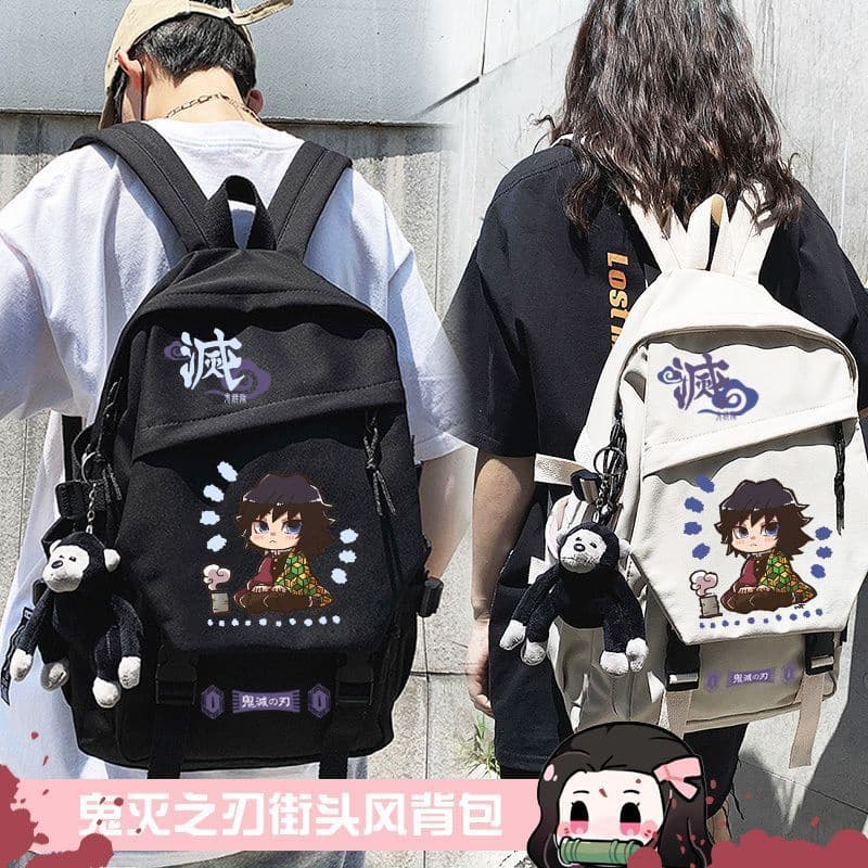 Demon Slayer júnior estudante do ensino médio mochila feminina voluntário mochila de grande capacidade masculino saco de