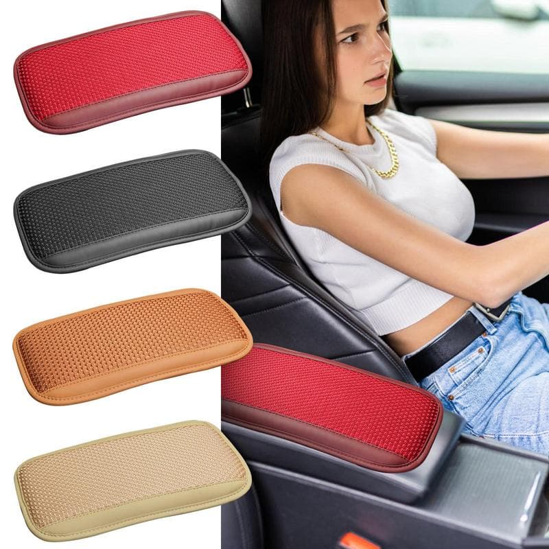 Almofada De Couro Universal Macio Para Carro Seda Altura Do Braço Quatro Estações