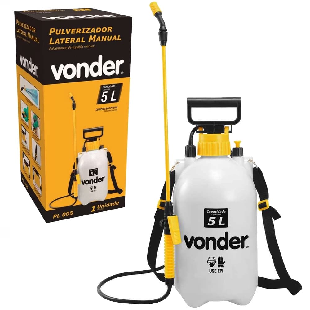 Pulverizador Manual de Compressão Prévia 5 Litros PL005 Vonder