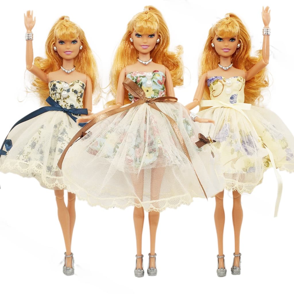 Conjunto de roupas de boneca Diy de 30 cm, vestido/saia doce Pastoral, incluindo acessórios, brinquedos de menina