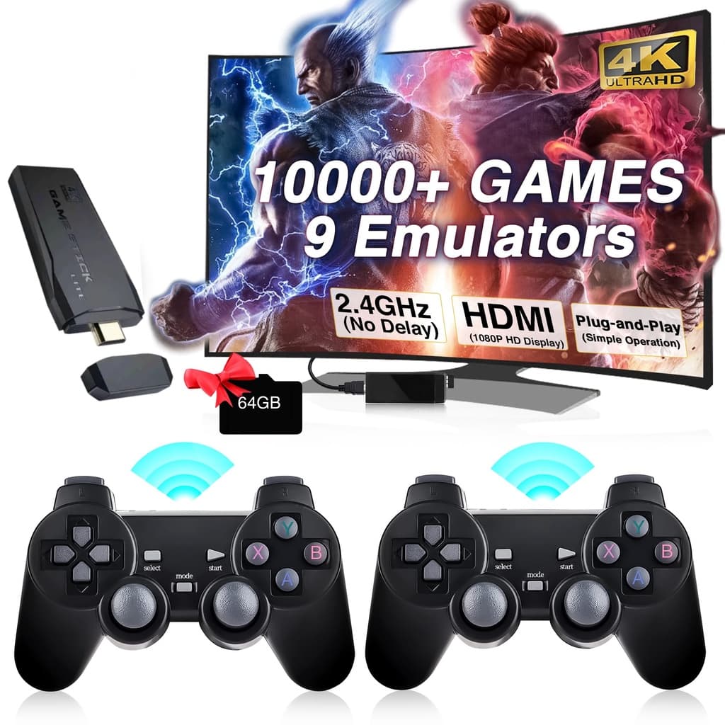 Videogame portátil Console Retro Stick 4K Plug no HDMI e Use - 10 mil jogos - switch deck oled vit