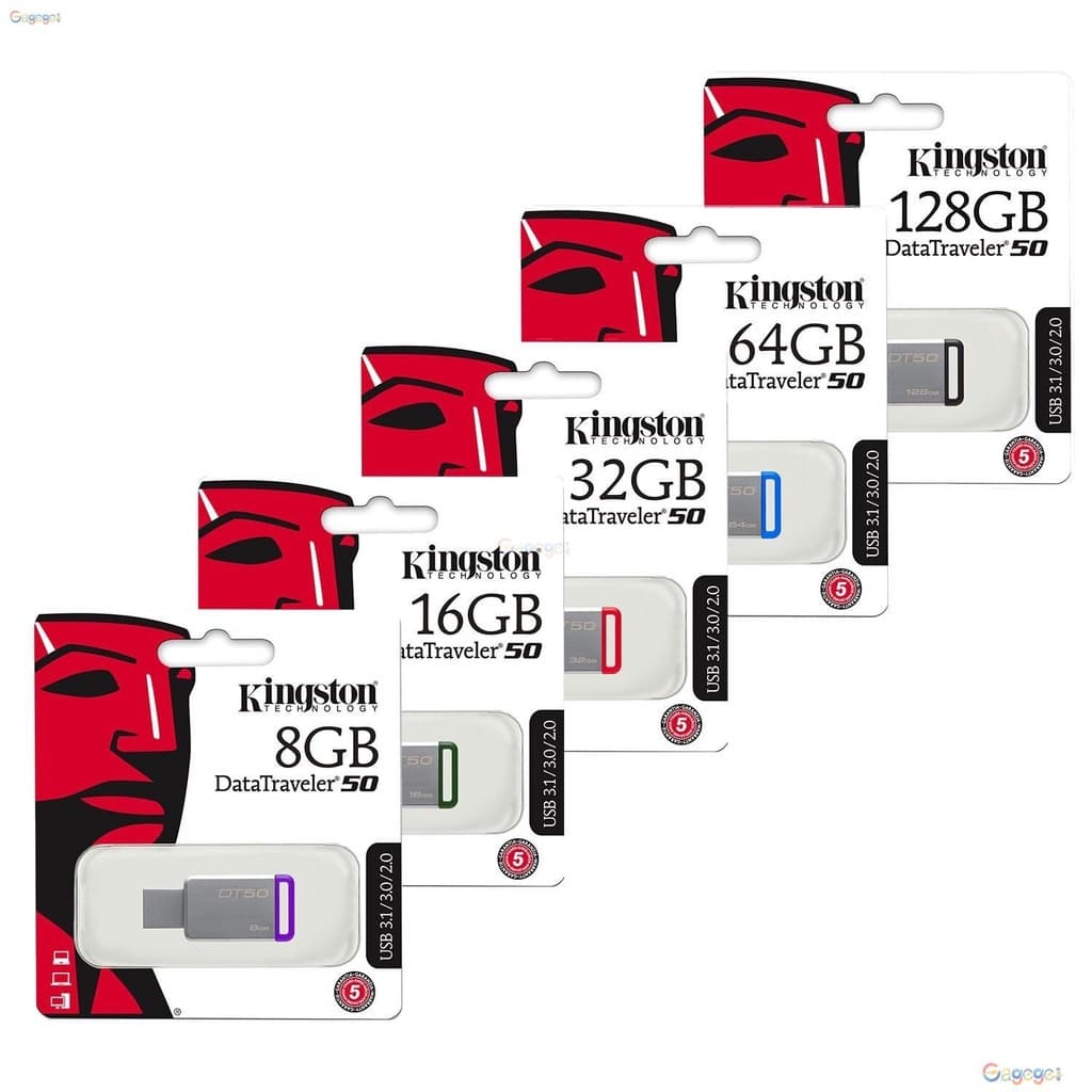 Kingston DT50 Pendrive 8 Gb 16 32 64 128 Pen Drive USB De Armazenamento