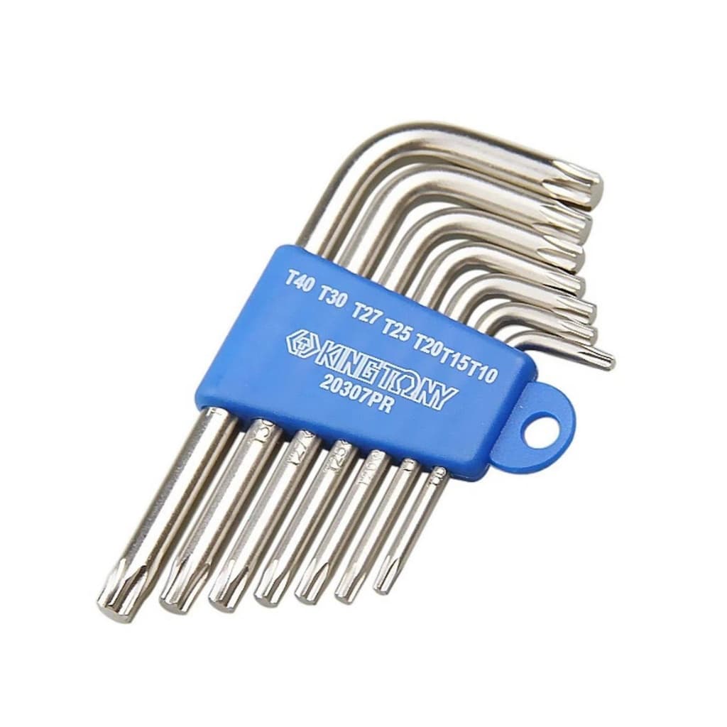 Jogo Chave Torx C/ Guia Curta Tipo L 7pçs 20407pr King Tony
