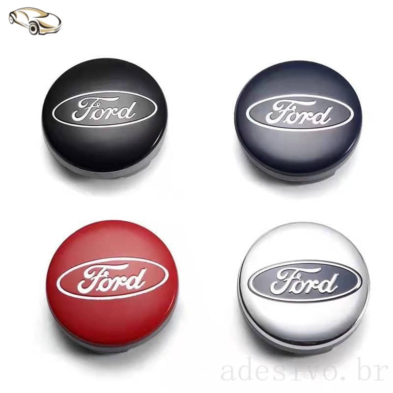 Kit 4 Calota Calotinha Centro Roda Ford New Fiesta Focus Ka Ecosport 54mm