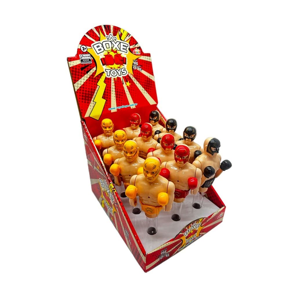 Boxe Toys: boxiador c Balinhas Tutti Frutti caixa c 12 Unidd