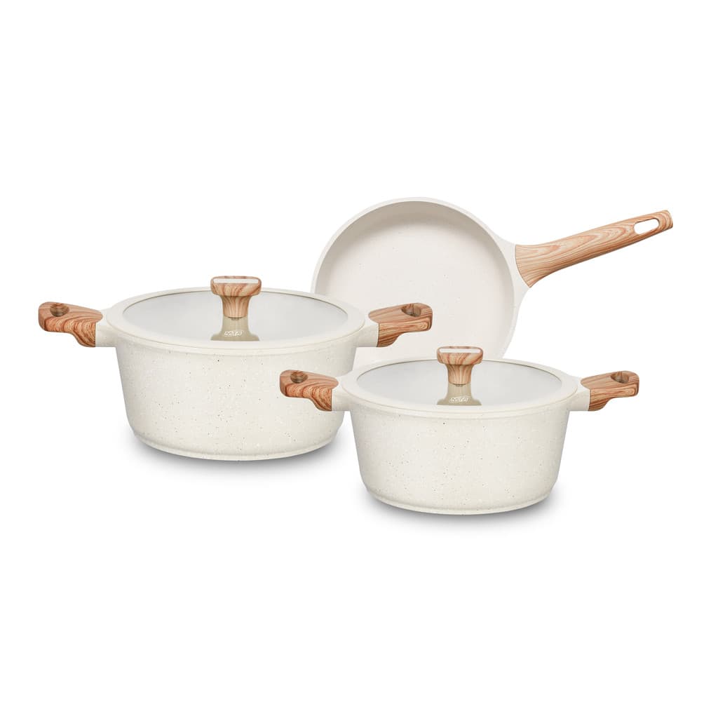 CONJUNTO DE PANELAS 3 PEÇAS LINHA TITANIUM NATURAL