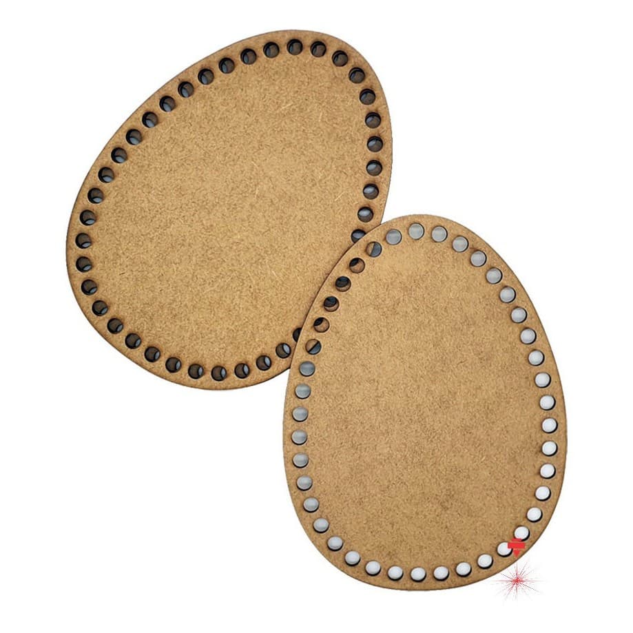 15 Fundo Base Cesto Crochê Fio De Malha Ovo De Páscoa 20cm
