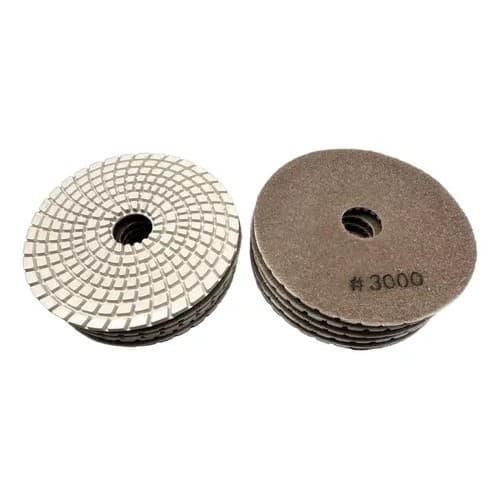 Lixa Branca Diamantada Tipo Velcro 4" Marrom Grão 3000