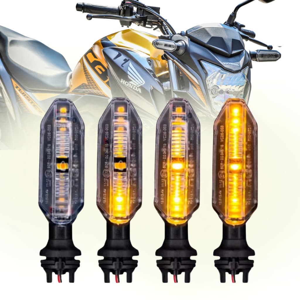 Kit c/ 2 ou 4 Pisca Led Seta Cb 250 Twister Modelo Sequencial