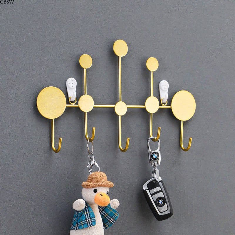 [Em estoque] gancho de parede moderno, cabide de metal, decoração de casa, gancho dourado, toalha de banheiro, porta da sala de estar, rack de roupas